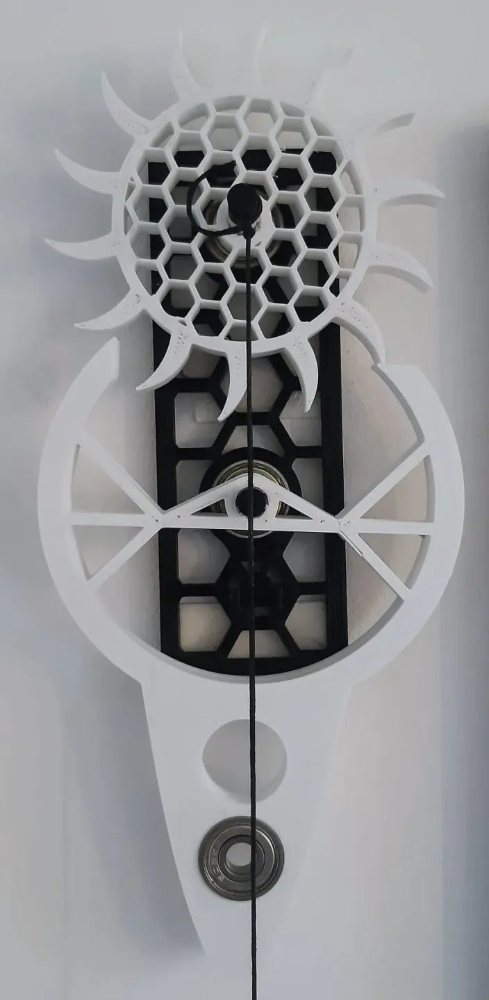 Mateo's first published 3D model, a printed pendulum wall clock