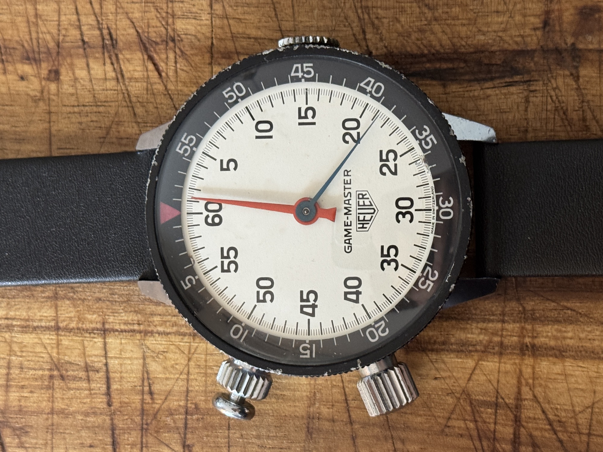 Heuer Game-Master on a workbench